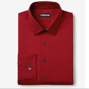 Red fitted 1MX Express dress shirt